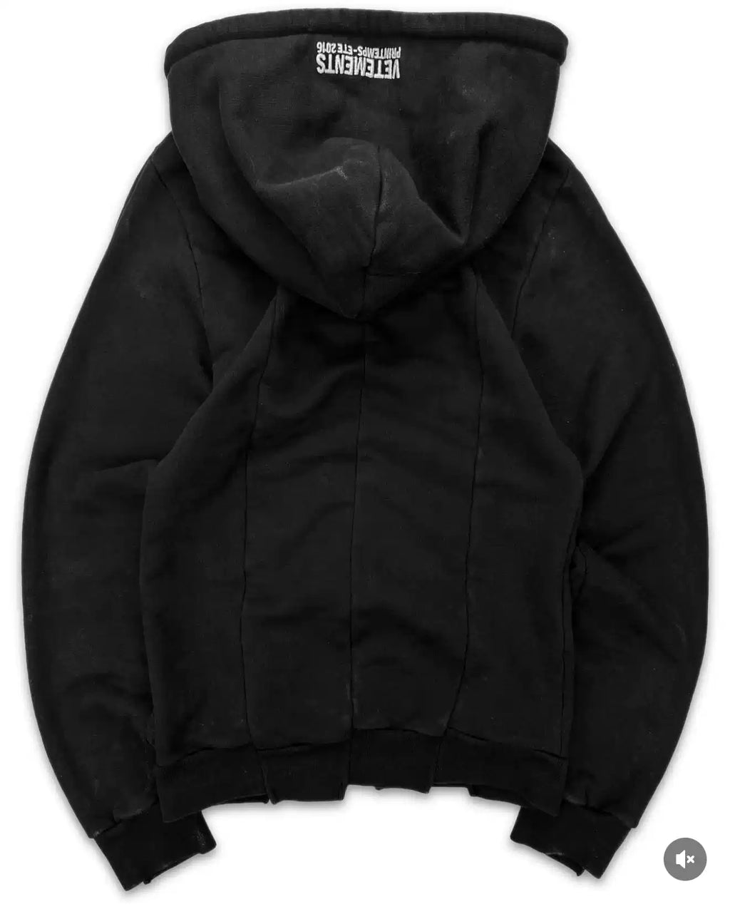 Vetements ‘Metal’ Logo Black Split Reconstructed Hoodie SS16
