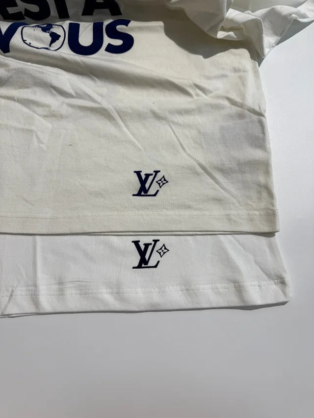 Louis Vuitton |  "Le Monde Est À Vous" White Cotton Shirt