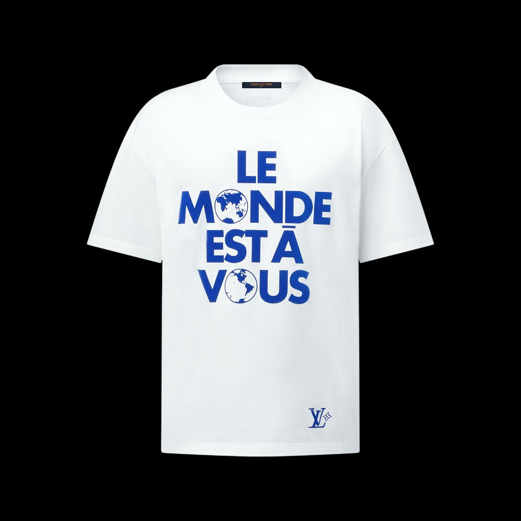Louis Vuitton |  "Le Monde Est À Vous" White Cotton Shirt