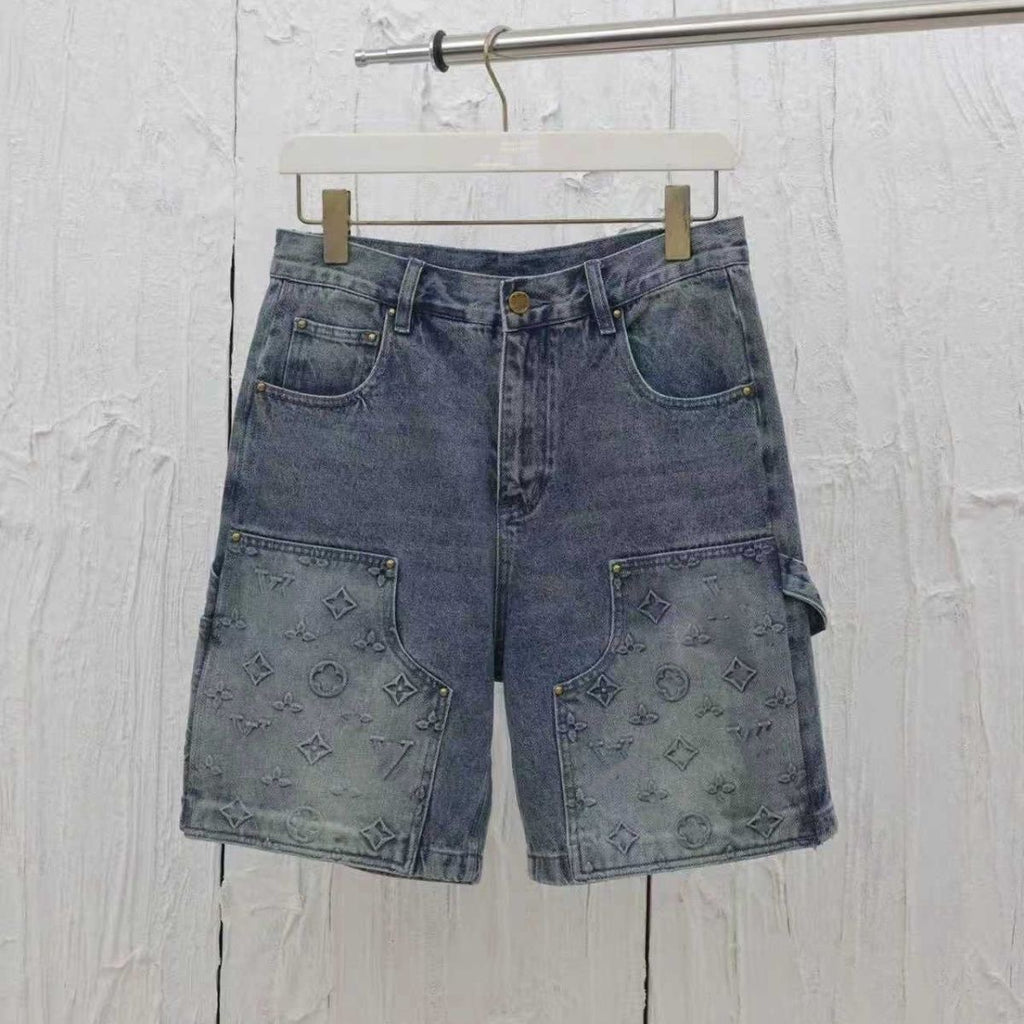 Louis Vuitton Denim Carpenter Shorts | Blue & Black