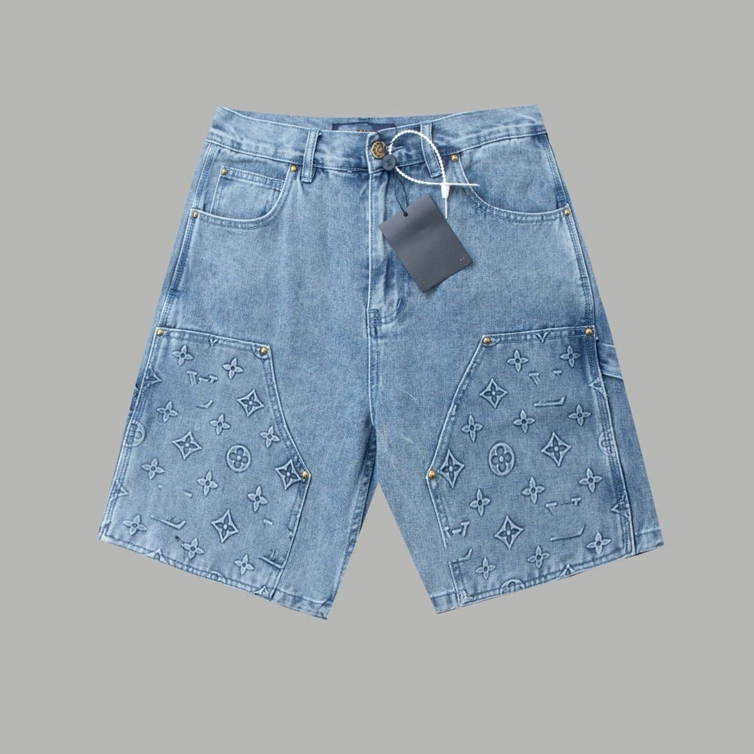Louis Vuitton Denim Carpenter Shorts | Blue & Black
