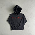 Trapstar Script Zip Through Hoodie Tracksuit - Black/Zinfandel
