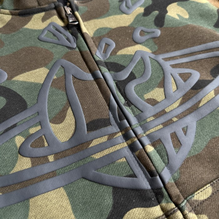 Broken Planet Camo Planet Zip-Up Hoodie - Camo Green
