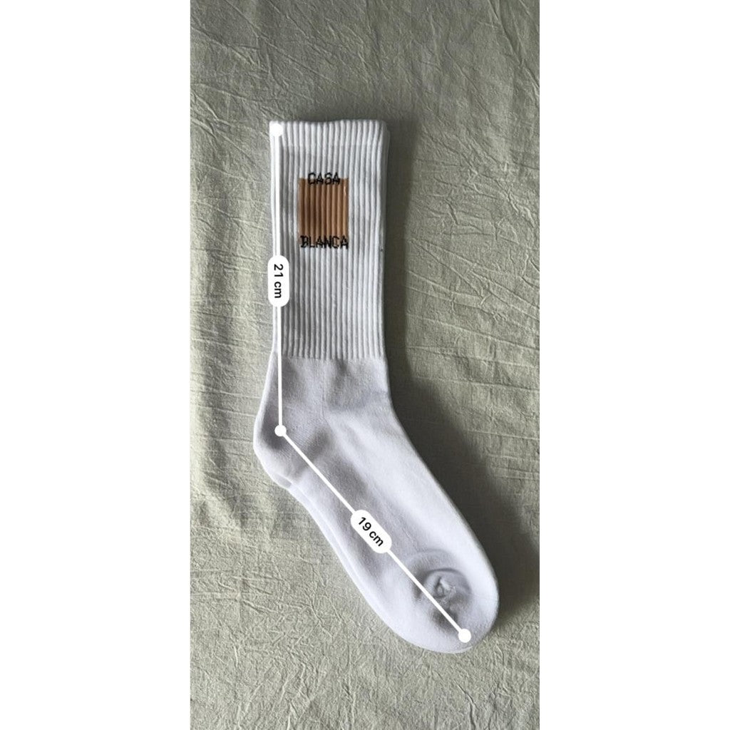Casablanca Square Logo Ribbed Sport Sock