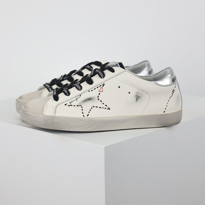 Golden Goose GGDB Super-Star Leather Sneakers - Ice/White