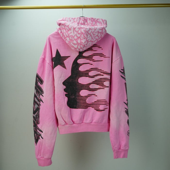 Hellstar Brainwashed With Brain Hoodie 'Pink'