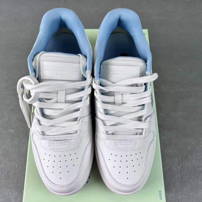 OFF-WHITE Out Of Office 'OOO' Low Tops Sneakers - White Iridescent Blue