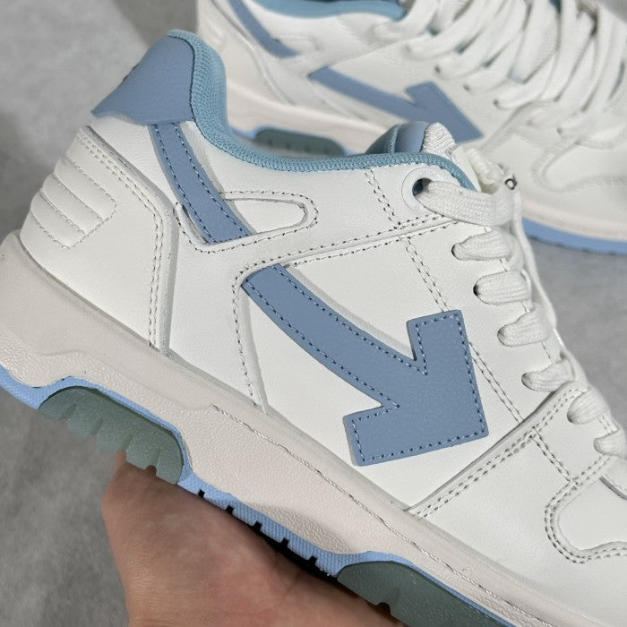 OFF-WHITE Out Of Office 'OOO' Low Tops Sneakers - White/ Light Blue