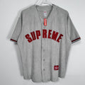 Supreme Ultrasuede Mesh Baseball Jersey - Grey - SS24