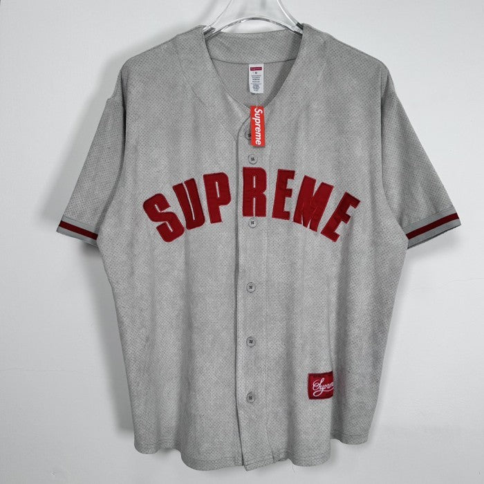 Supreme Ultrasuede Mesh Baseball Jersey - Grey - SS24