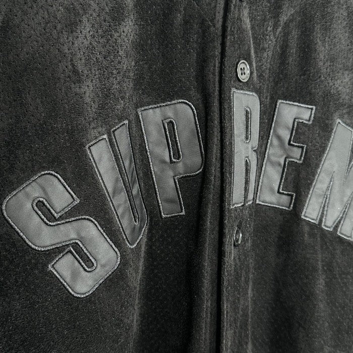 Supreme Ultrasuede Mesh Baseball Jersey - Black - SS24