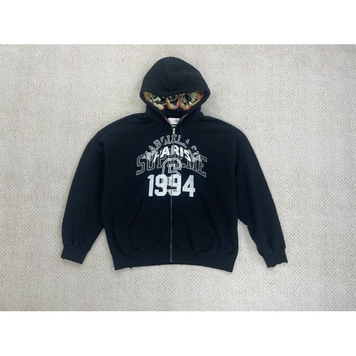 Supreme x MM6 Maison Margiela Skulls Zip Up Hoodie Sweatshirt - Black