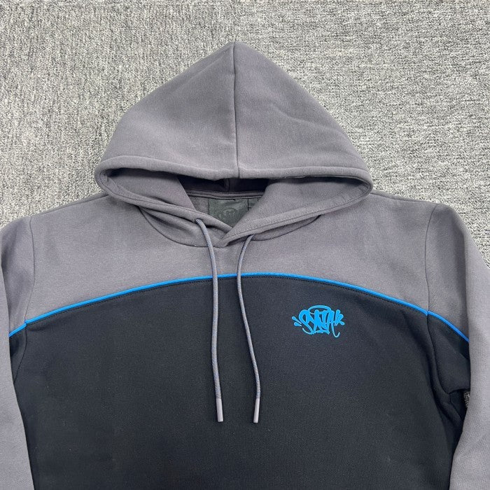 Syna World Pipe Hoodie and Short Set - Black/Grey/Blue