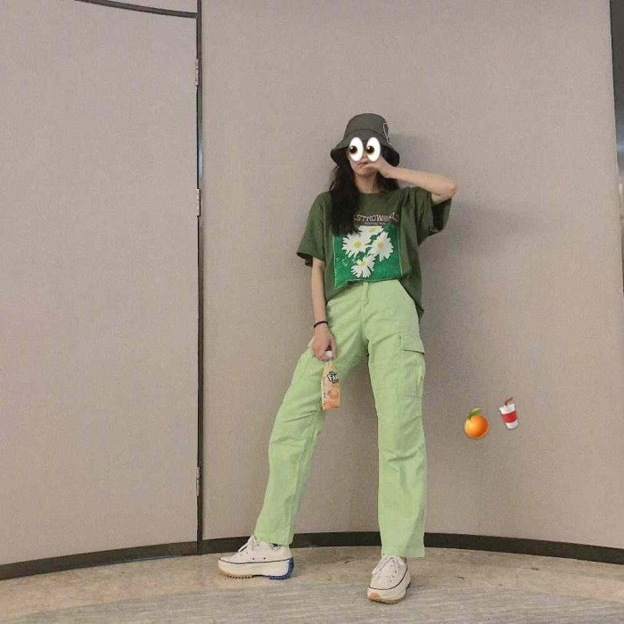 Travis Scott Astroworld Festival Run Flower Tee Olive