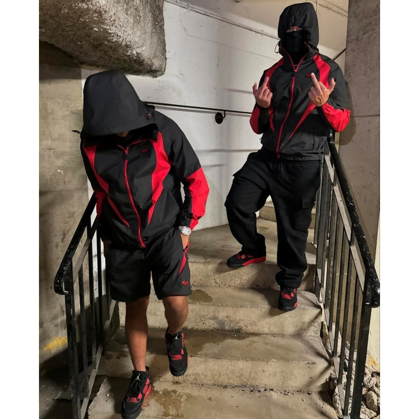 Syna World Vortex Woven - Jacket/Shorts/Suit - Black Red