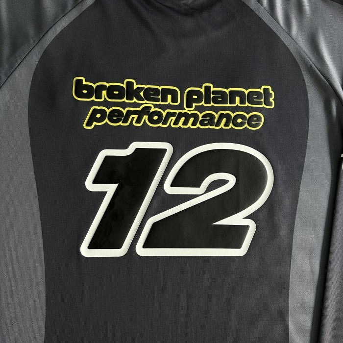 Broken Planet Football Long Sleeve Tee - Black/Gray - FW23