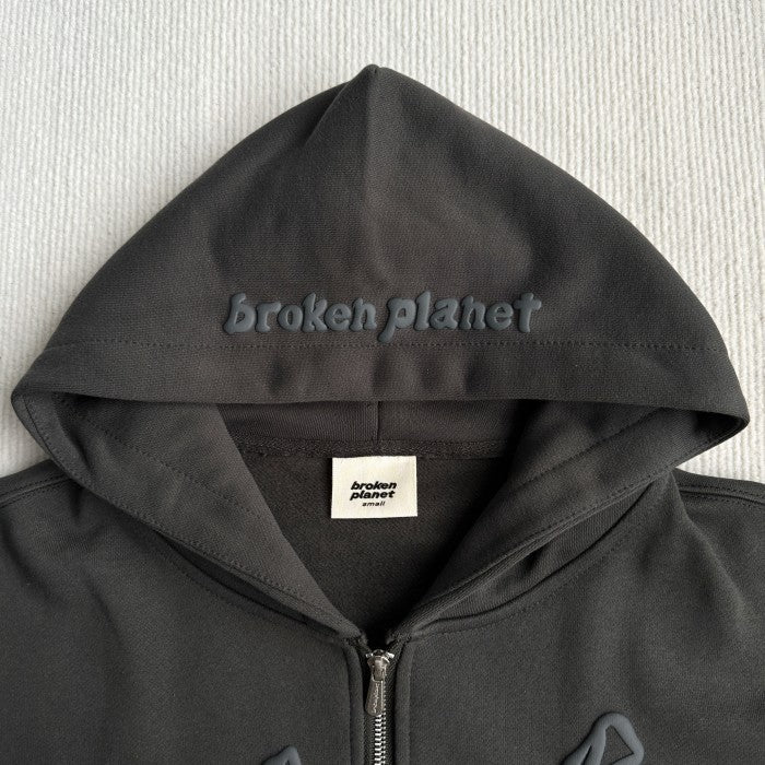 Broken Planet Zip-Up Hoodie - Black