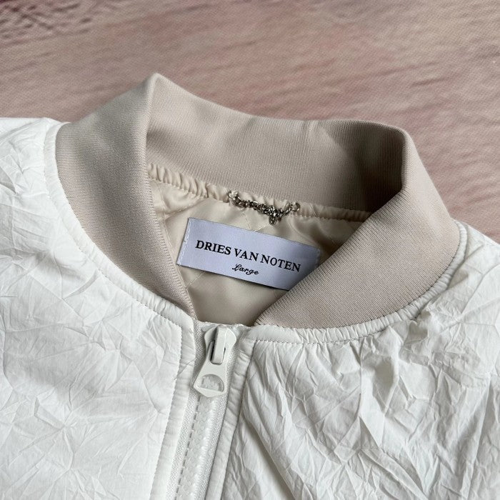 DRies Van Noten Backzip AW14 White Bomber Jacket