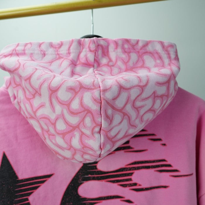 Hellstar Brainwashed With Brain Hoodie 'Pink'