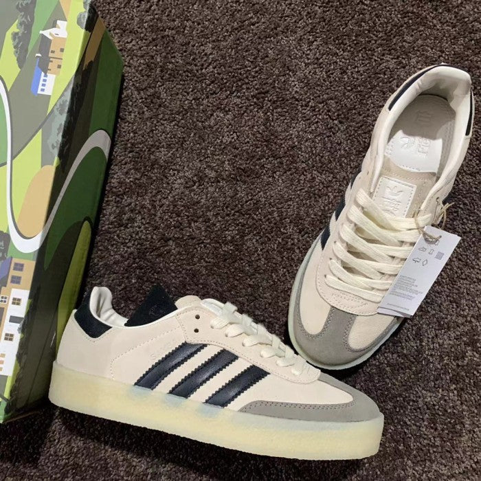 KITH Ronnie Fieg × Clarks × adidas Originals 8th Street Samba Kithmas White Black