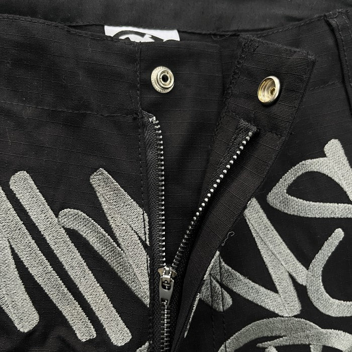 Minus Two Black Detachable Cargo Pants - Gray Logo