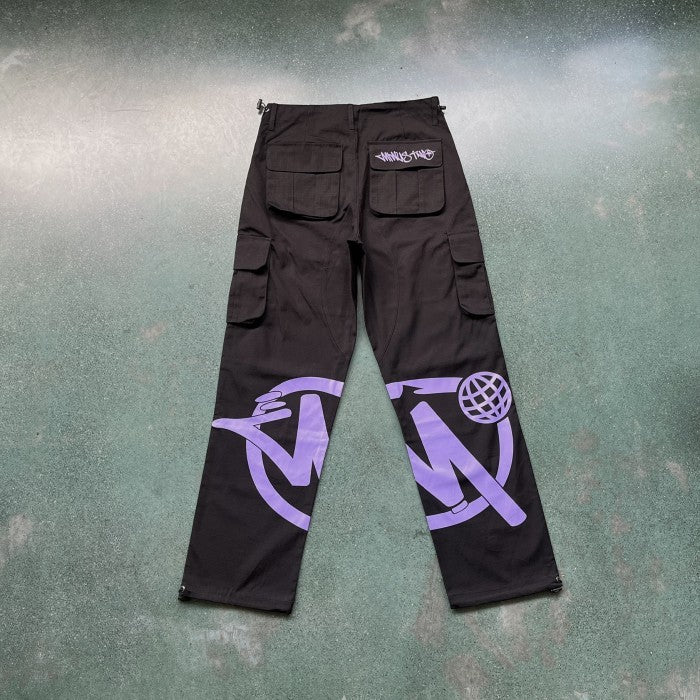 Minus Two Black Graff Cargos - Purple Logo