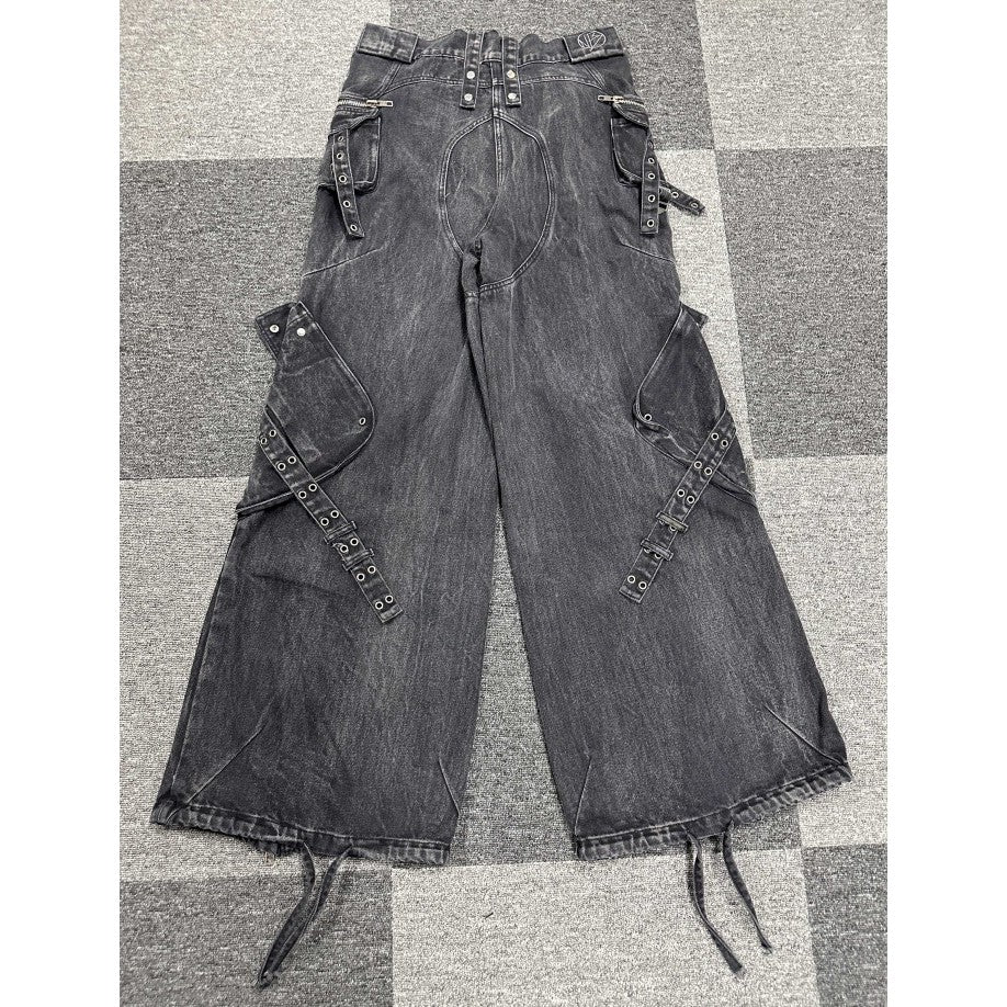 NO/FAITH STUDIOS - Heavy Denim Cargo - Washed Black