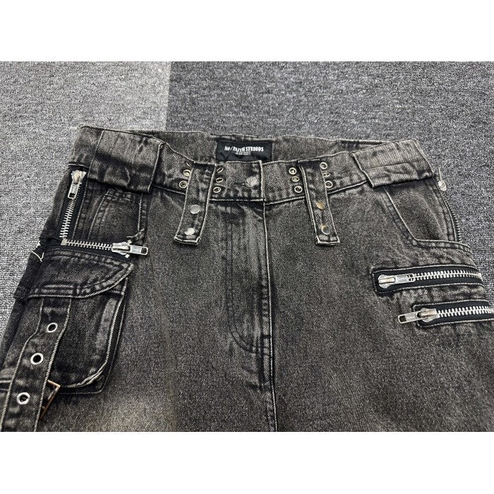 NO/FAITH STUDIOS - Heavy Denim Cargo - Washed Green