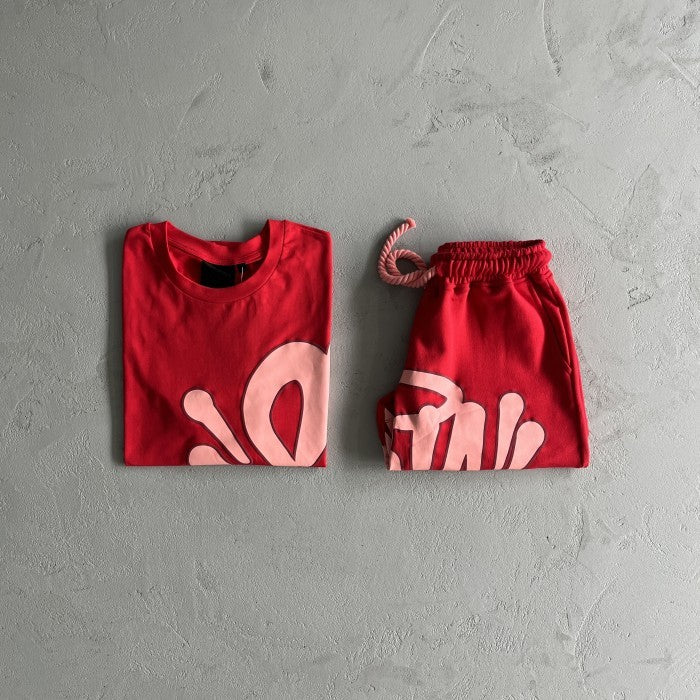 Syna World Syna Logo T-shirt & Short Set/ Suit - Red