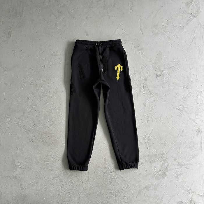 Trapstar Irongate Arch chenille 2.0 Tracksuit - Hoodie & Pants Set - Black/Yellow
