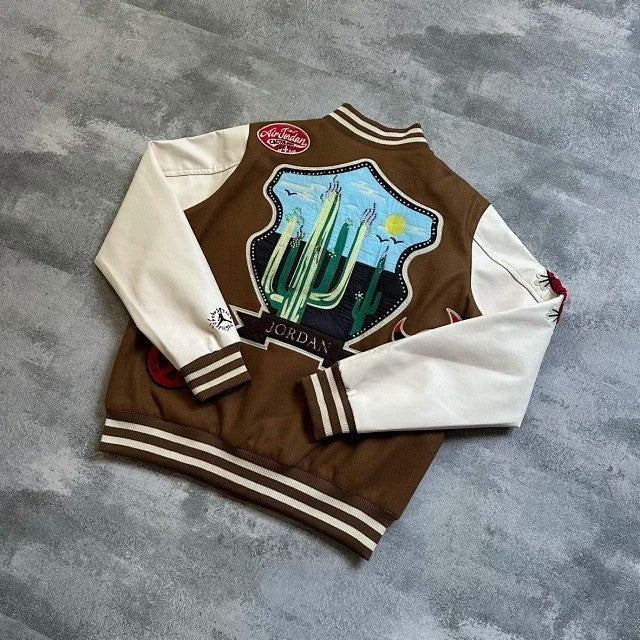 Travis Scott x Jordan Varsity Jacket - Antique Brown - FW22