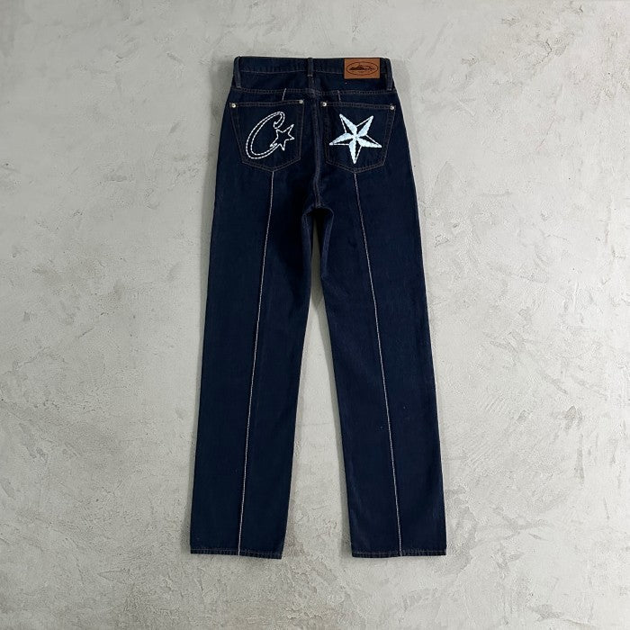 C-STAR STITCH-DOWN DENIM JACKET [DARK WASH] - Corteiz