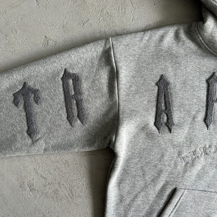 Trapstar Irongate Arch chenille 2.0 Tracksuit - Hoodie & Pants Set - Grey