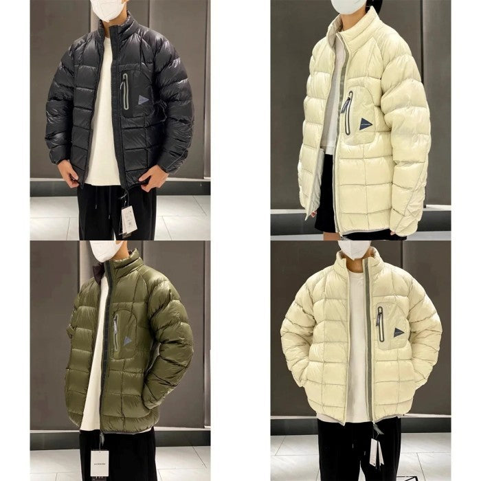 And Wander Diamond Stitch Down Jacket Black