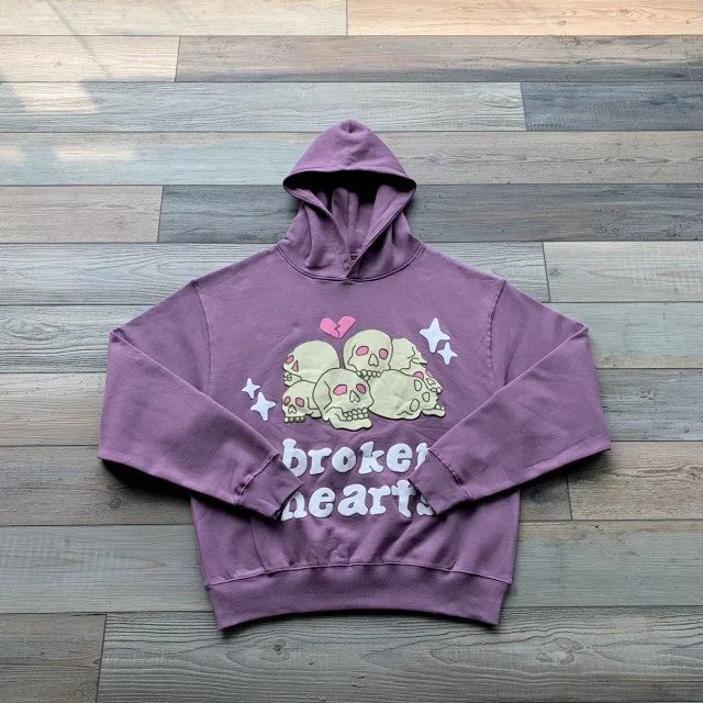 Broken Planet Market Broken Hearts Purple Hoodie