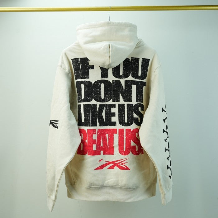 Hellstar lf You Dont Like Us Beat Us Hoodie - White