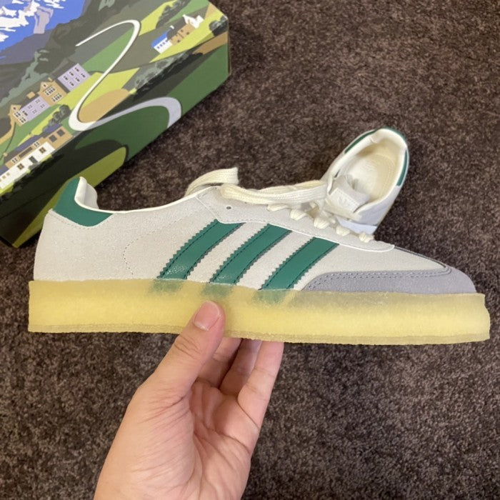 KITH Ronnie Fieg × Clarks × adidas Originals 8th Street Samba chalk White Green
