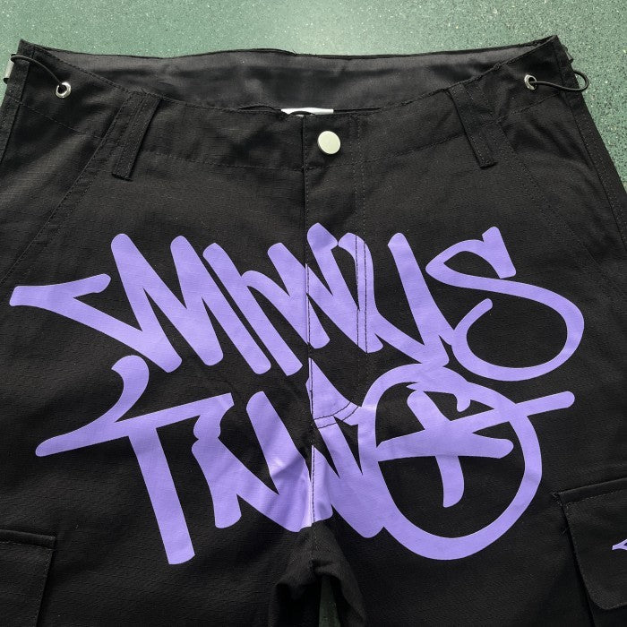 Minus Two Black Graff Cargos - Purple Logo