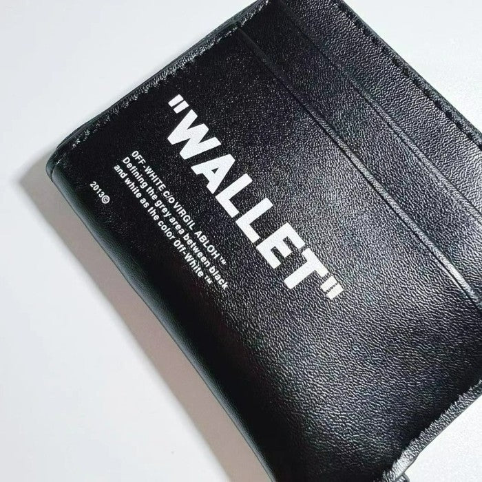 Off-White - Quote chain Wallet "WALLET" Black White