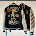 Off-White Black & White Deep Meditation Varsity Alien Jacket