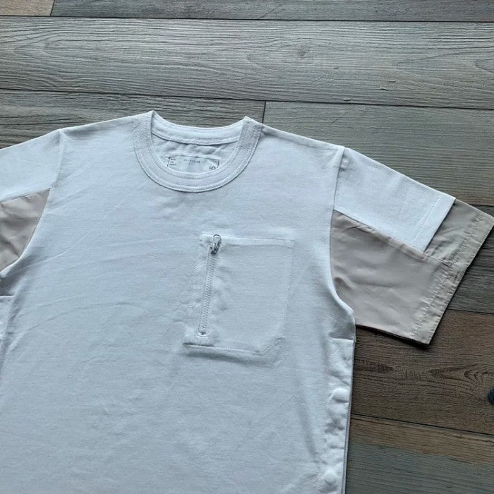 Sacai Cotton Jersey Tee - SS24 - Sleeve Color Block