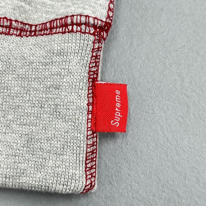 Supreme Coverstitch Hooded Sweatshirt / Hoodie - Grey Red