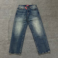 Supreme Distressed Loose Fit Selvedge Jean - Washed Blue