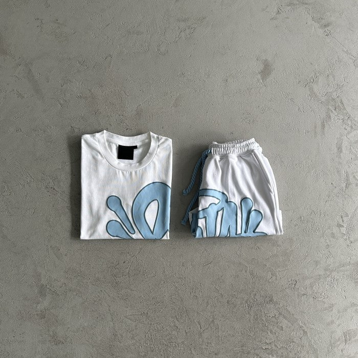 Syna World Syna Logo T-shirt & Short Set - White/Blue