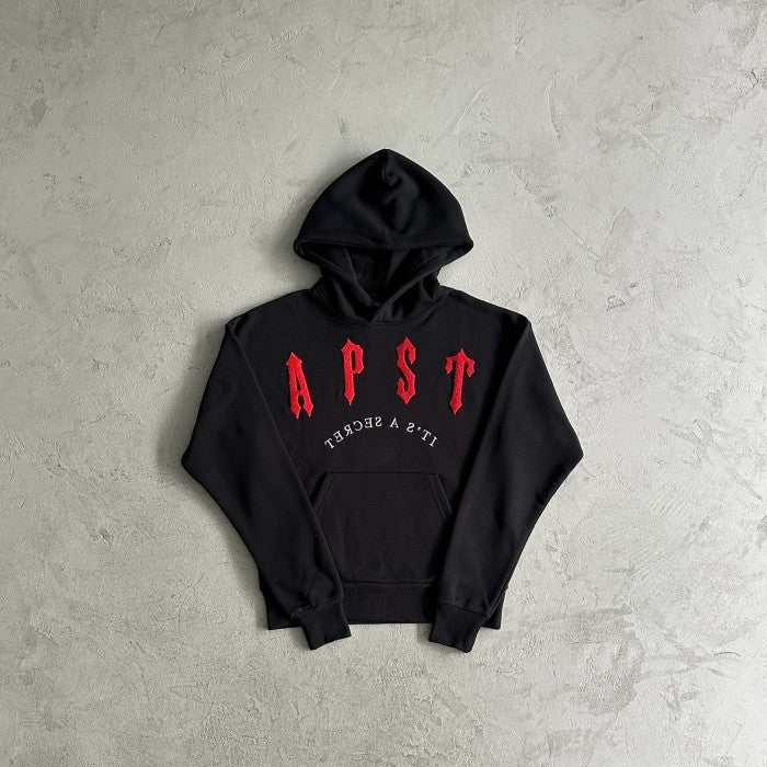 Trapstar Irongate Arch chenille 2.0 Tracksuit - Hoodie & Pants Set - Black/Red