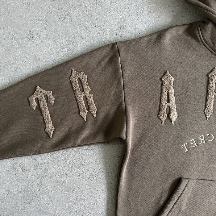 Trapstar Irongate Arch chenille 2.0 Tracksuit - Hoodie & Pants Set - Dark Brown