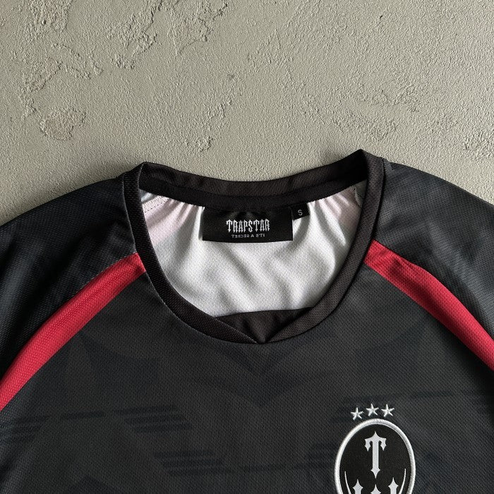 Trapstar Irongate Football Jersey - Black/Red
