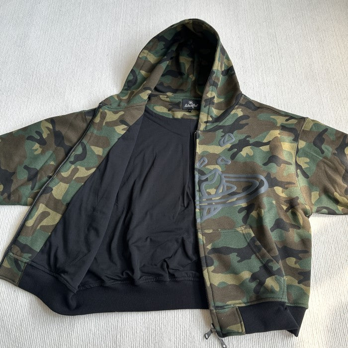Broken Planet Camo Planet Zip-Up Hoodie - Camo Green