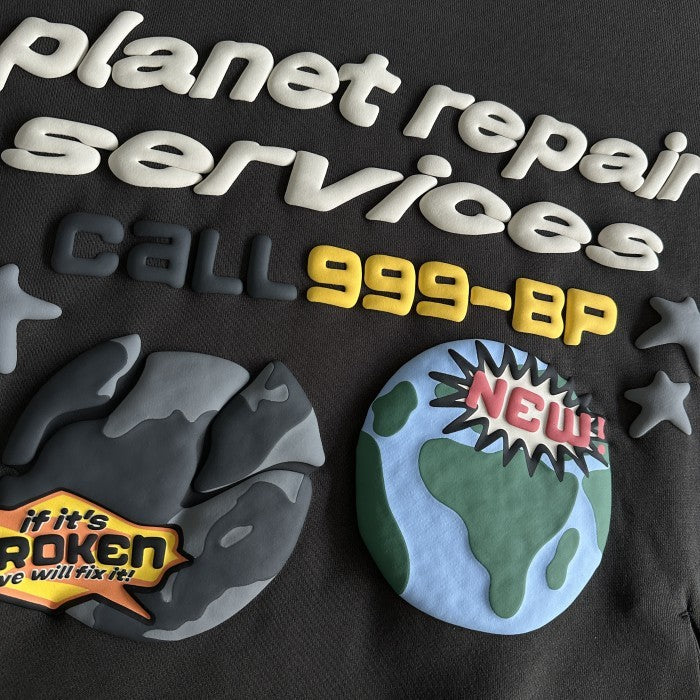 Broken Planet Repair Services Hoodie - Soot Black