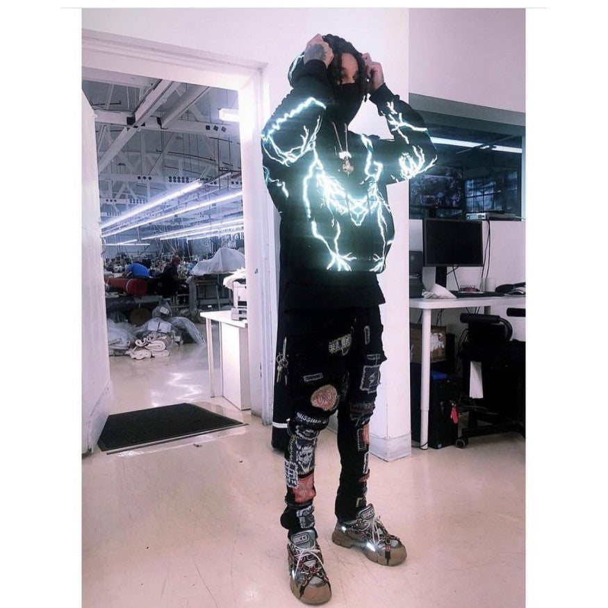 Missing Since Thursday 3M Reflective Lightning Hoodie